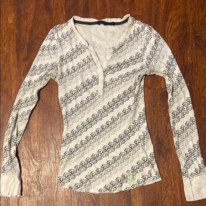 Patterned Long Sleeve FOX top